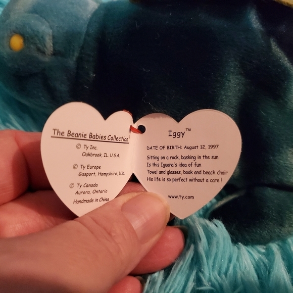 𝅺**RETIRED** Ty Beanie Baby ~ IGGY the Iguana - Picture 3 of 5